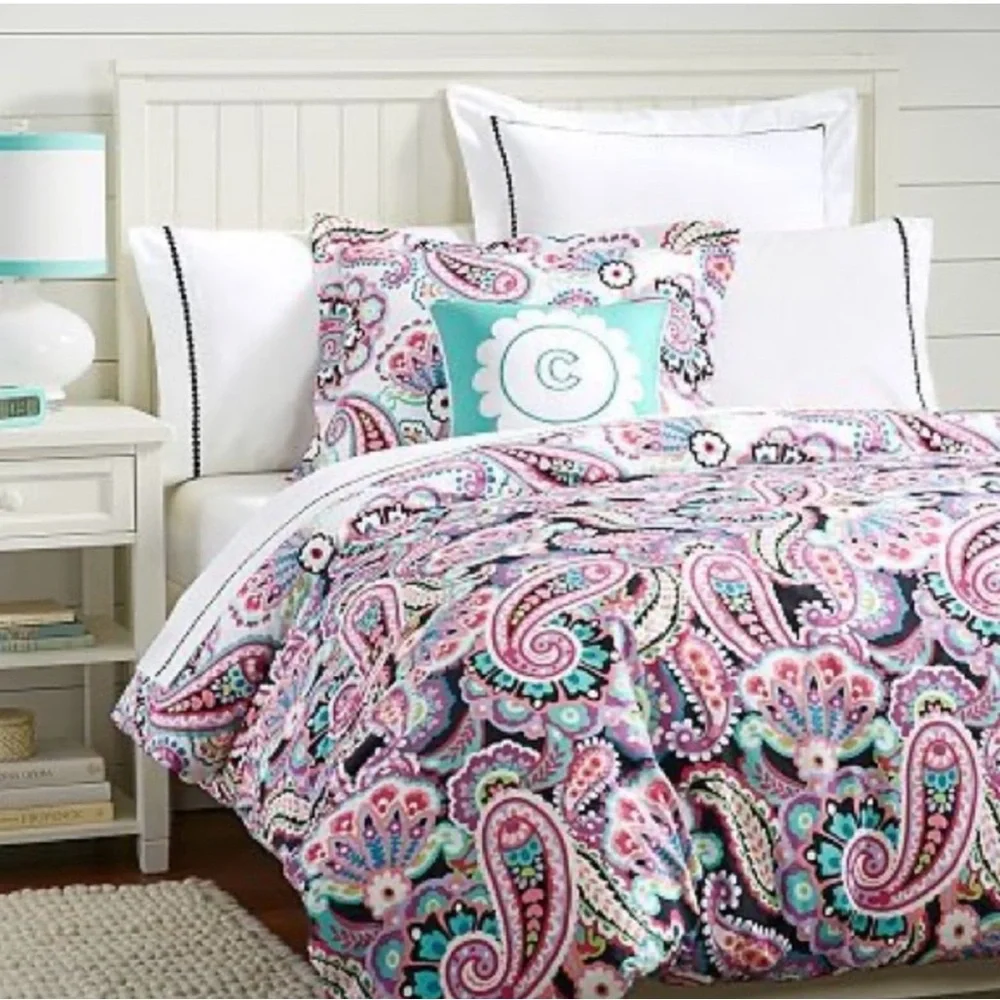 Pottery Barn Teen Paisley Pattern Bedding, Twin Duvet Cover